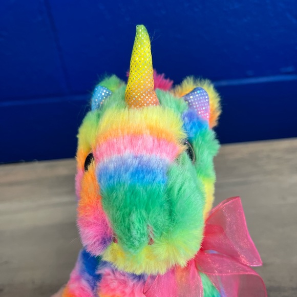 Multicolor Rainbow International Unicorn Plush Stuffed Animal Toy 8" - Picture 4 of 11